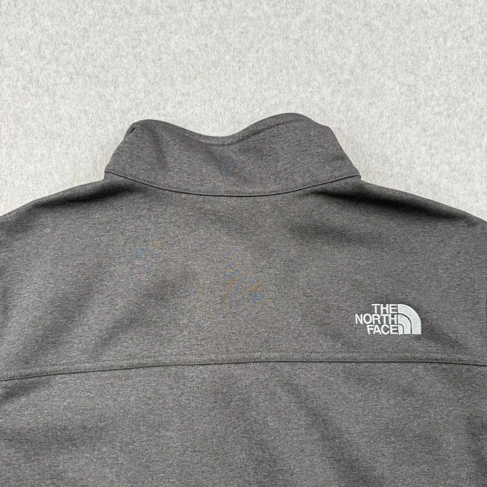 The North Face Jacket Mens‎ Medium Gray Windwall Apex Full Zip Softshell Outdoor